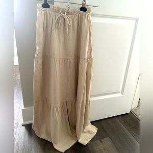Abercrombie beige linen maxi skirt